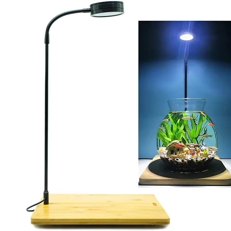 Planted Aquarium For Betta - Pełnospektralne światło LED z panelem do