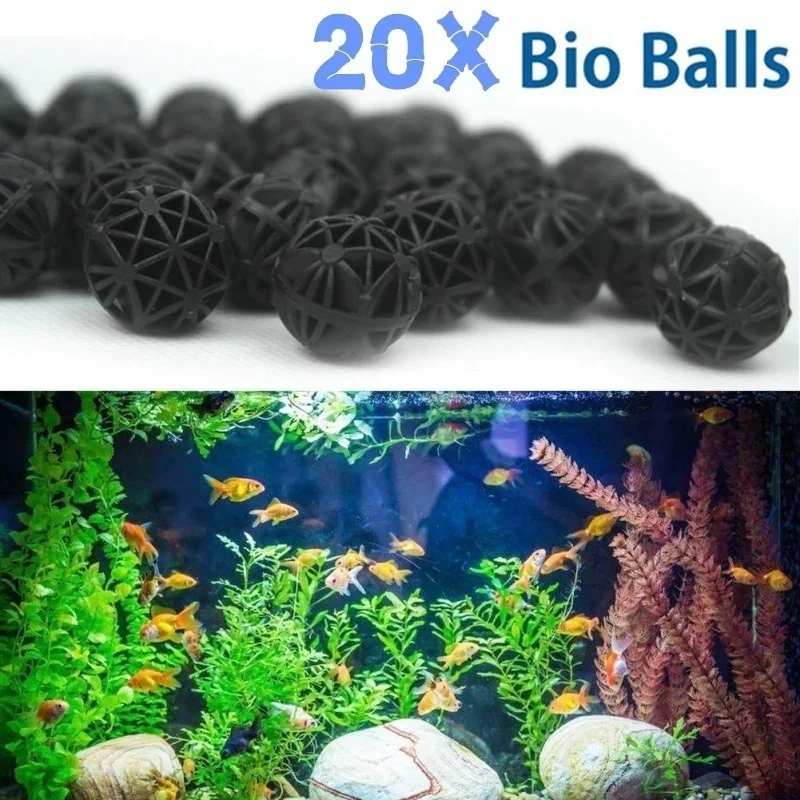 Aquarium Planted Filter - 20 szt. 16mm Bio Kulki Filtracyjne