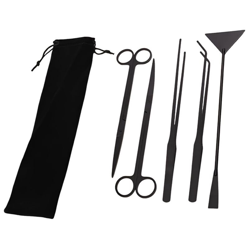 Planted Aquarium Tool Kit - IALJ-Długi czarny zestaw narzędzi do aquascapingu